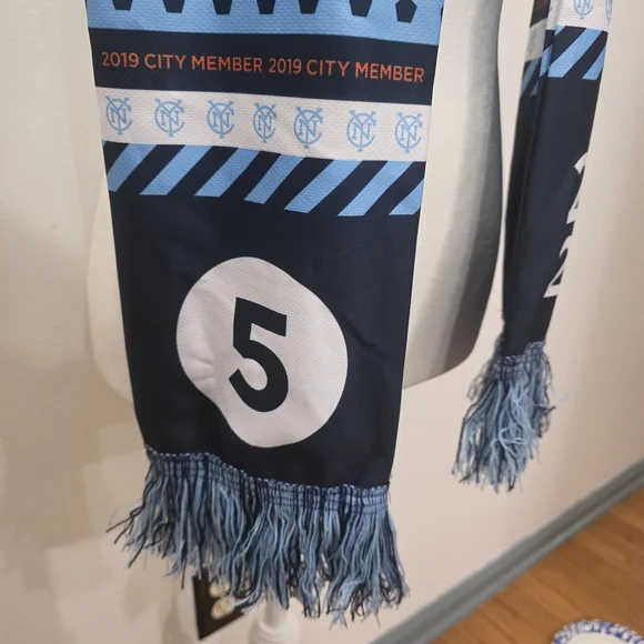 Blue and Black NYCFC Soccer Scarf - Picture 4 of 8